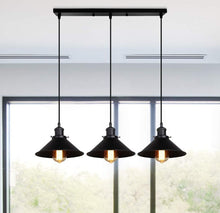 Load image into Gallery viewer, Retro 3 Lamps Pendant Light Industrial Chandelier Ceiling Lights Black