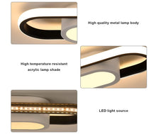 Load image into Gallery viewer, Black LED Ceiling Light 30 W Creative Warm White Oval Ceiling Lights 40 x 12 cm