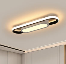 Load image into Gallery viewer, Black LED Ceiling Light 30 W Creative Warm White Oval Ceiling Lights 40 x 12 cm