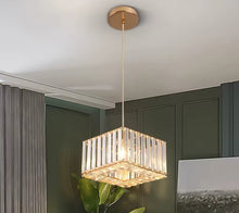 Load image into Gallery viewer, Modern Pendant Light Crystal Black/Gold Kitchen Island Ceiling Lamp Living Dining Room Nordic Decor Hanging Fixture