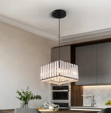 Load image into Gallery viewer, Modern Pendant Light Crystal Black/Gold Kitchen Island Ceiling Lamp Living Dining Room Nordic Decor Hanging Fixture