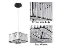 Load image into Gallery viewer, Modern Pendant Light Crystal Black/Gold Kitchen Island Ceiling Lamp Living Dining Room Nordic Decor Hanging Fixture