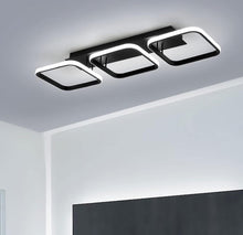Load image into Gallery viewer, Modern LED Ceiling Light Fixture Black Square Hallway Ceiling Lights 3 Color Lights