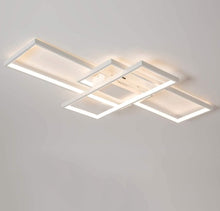 Load image into Gallery viewer, LED Ceiling Lamp Modern Chandelier Rectangular Space Design Indoor Lighting Fixture Remote Control