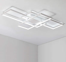 Load image into Gallery viewer, LED Ceiling Lamp Modern Square Integrated LED 40W Cool White 6000K 90cm Black/White Chandelier