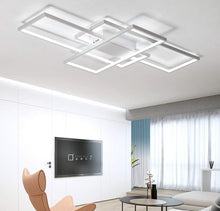Load image into Gallery viewer, LED Ceiling Lamp Modern Square Integrated LED 40W Cool White 6000K 90cm Black/White Chandelier
