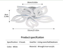 Load image into Gallery viewer, Modern LED Ceiling Light 65W 5850LM Ceiling Light Flower White LED Cool White 55cm