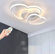 Load image into Gallery viewer, Modern LED Ceiling Light Dimmable 64W Ceiling Light Heart Shape White 50 cm with Remote Control