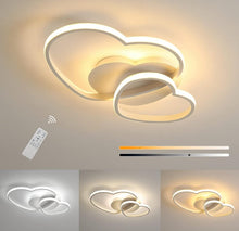 Load image into Gallery viewer, Modern LED Ceiling Light Dimmable 64W Ceiling Light Heart Shape White 50 cm with Remote Control