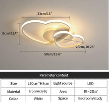 Load image into Gallery viewer, Modern LED Ceiling Light Dimmable 64W Ceiling Light Heart Shape White 50 cm with Remote Control