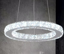 Load image into Gallery viewer, Modern Crystal Ceiling Light LED Chrome Pendant Lighting 30cm