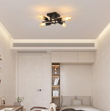 Load image into Gallery viewer, Modern Chandelier Sputnik Industrial 4 Lights E27 Metal Base Retro Black Ceiling Lamp