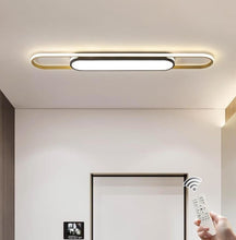 Load image into Gallery viewer, Modern LED Ceiling Light with Remote Control Chandelier 110cm Gold