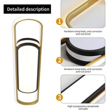 Load image into Gallery viewer, Modern LED Ceiling Light with Remote Control Chandelier 110cm Gold