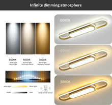 Load image into Gallery viewer, Ceiling Lights Modern LED Flush Mount Gold Acrylic Linear Chandelier 70cm