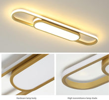 Load image into Gallery viewer, Ceiling Lights Modern LED Flush Mount Gold Acrylic Linear Chandelier 70cm