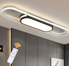 Load image into Gallery viewer, Modern LED Ceiling Light Linear Ceiling Lamp Black and White Flush Mount 80cm