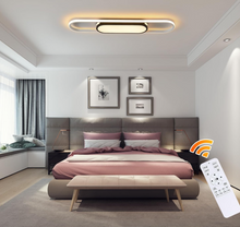 Load image into Gallery viewer, Modern LED Ceiling Light Linear Ceiling Lamp Black and White Flush Mount 80cm