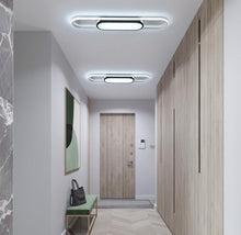 Load image into Gallery viewer, Modern LED Ceiling Light Linear Ceiling Lamp Black and White Flush Mount 80cm