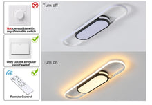Load image into Gallery viewer, Modern LED Ceiling Light Linear Ceiling Lamp Black and White Flush Mount 80cm
