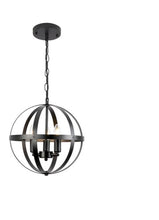 Load image into Gallery viewer, Hanging Pendant Light Black Globe Chandelier Industrial Vintage Metal