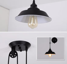 Load image into Gallery viewer, Pendant Light Edison Island Lamp Rustic Ceiling Light Black Height Adjustable