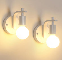Load image into Gallery viewer, Wall Lights 2 Pack Vintage Indoor Walls Lighting Fixture White E27
