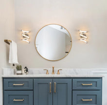 Load image into Gallery viewer, LED Indoor Wall Light Silver 21W Spiral Wall Lamp Warm White 25cm