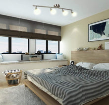 Load image into Gallery viewer, Ceiling Spot Lights Fixtures Modern LED 4 Light Track Lighting Kit Silver Flush Mount