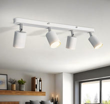 Load image into Gallery viewer, Ceiling Light 4 Way Rotatable White GU10 Ceiling Spotlight