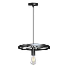 Load image into Gallery viewer, Chandelier Retro Pendant Light Black Adjustable Height Iron Hanging Lamp