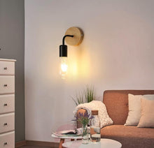 Load image into Gallery viewer, Wall Light Indoor Pack of 2 Wall Lamp Wood E27 Wall Spotlight Retro