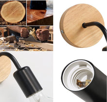 Load image into Gallery viewer, Wall Light Indoor Pack of 2 Wall Lamp Wood E27 Wall Spotlight Retro