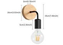 Load image into Gallery viewer, Wall Light Indoor Pack of 2 Wall Lamp Wood E27 Wall Spotlight Retro