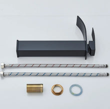 Load image into Gallery viewer, Basin Tap Modern Black/Gold/Silver Waterfall Tall Single Lever Handle Single Hole Mono Basin Mixer