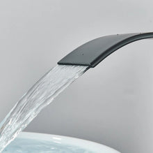 Load image into Gallery viewer, Basin Tap Modern Black/Gold/Silver Waterfall Tall Single Lever Handle Single Hole Mono Basin Mixer