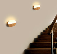 Load image into Gallery viewer, Wooden LED Wall Sconce Nordic Style Interior Wall Lamp Warm Light 3000K