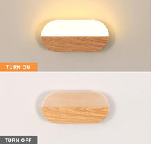 Load image into Gallery viewer, Wooden LED Wall Sconce Nordic Style Interior Wall Lamp Warm Light 3000K