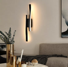 Load image into Gallery viewer, LED Black Wall Light Indoor 16 W Wall Lamp LED Creative Black Wall Lighting Warm White Light