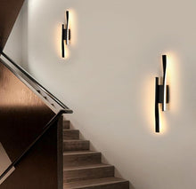 Load image into Gallery viewer, LED Black Wall Light Indoor 16 W Wall Lamp LED Creative Black Wall Lighting Warm White Light