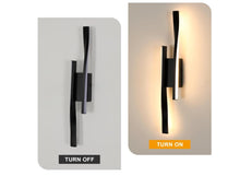 Load image into Gallery viewer, LED Black Wall Light Indoor 16 W Wall Lamp LED Creative Black Wall Lighting Warm White Light