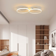 Load image into Gallery viewer, Round LED Aluminum Ceiling Light White Round Frame Warm Light 55 cm