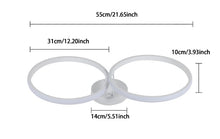 Load image into Gallery viewer, Round LED Aluminum Ceiling Light White Round Frame Warm Light 55 cm