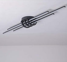 Load image into Gallery viewer, Modern Ceiling Lamp Black LED Long Strip Design Indoor Metal Light 3 Color Lights Flush Mounted