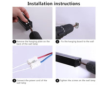 Load image into Gallery viewer, Wall Lights Indoor/Outdoor LED Wall Sconce Long Strips Lights Black Up Down 60/80/100cm White/Warm Light Watertight