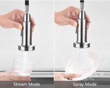 Load image into Gallery viewer, Kitchen Tap Chrome with Pull Out Spray Brass Flexible Kitchen Sink Mixer Tap Single Handle Single Hole 360° Swivel