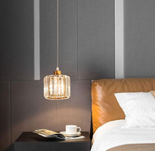 Load image into Gallery viewer, Pendant Light Gold 1 Light E27 Modern with Crystal Shade Adjustable Hanging Height Flush Mount