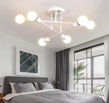Load image into Gallery viewer, Ceiling Light White Vintage Pendant Light Industrial Chandelier 6 x E27 (included)