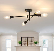 Load image into Gallery viewer, Ceiling Light Vintage Modern Black E27 Metal Chandelier for Indoor