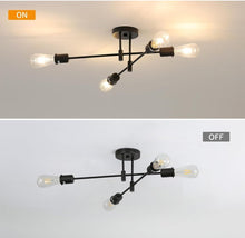 Load image into Gallery viewer, Ceiling Light Vintage Modern Black E27 Metal Chandelier for Indoor